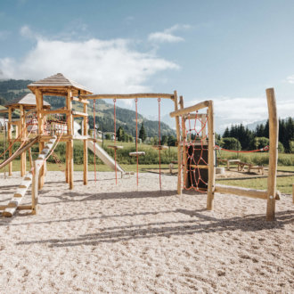 Spielplatz, Familienurlaub am Wieshof, Camping Wieshof St. Johann im Pongau