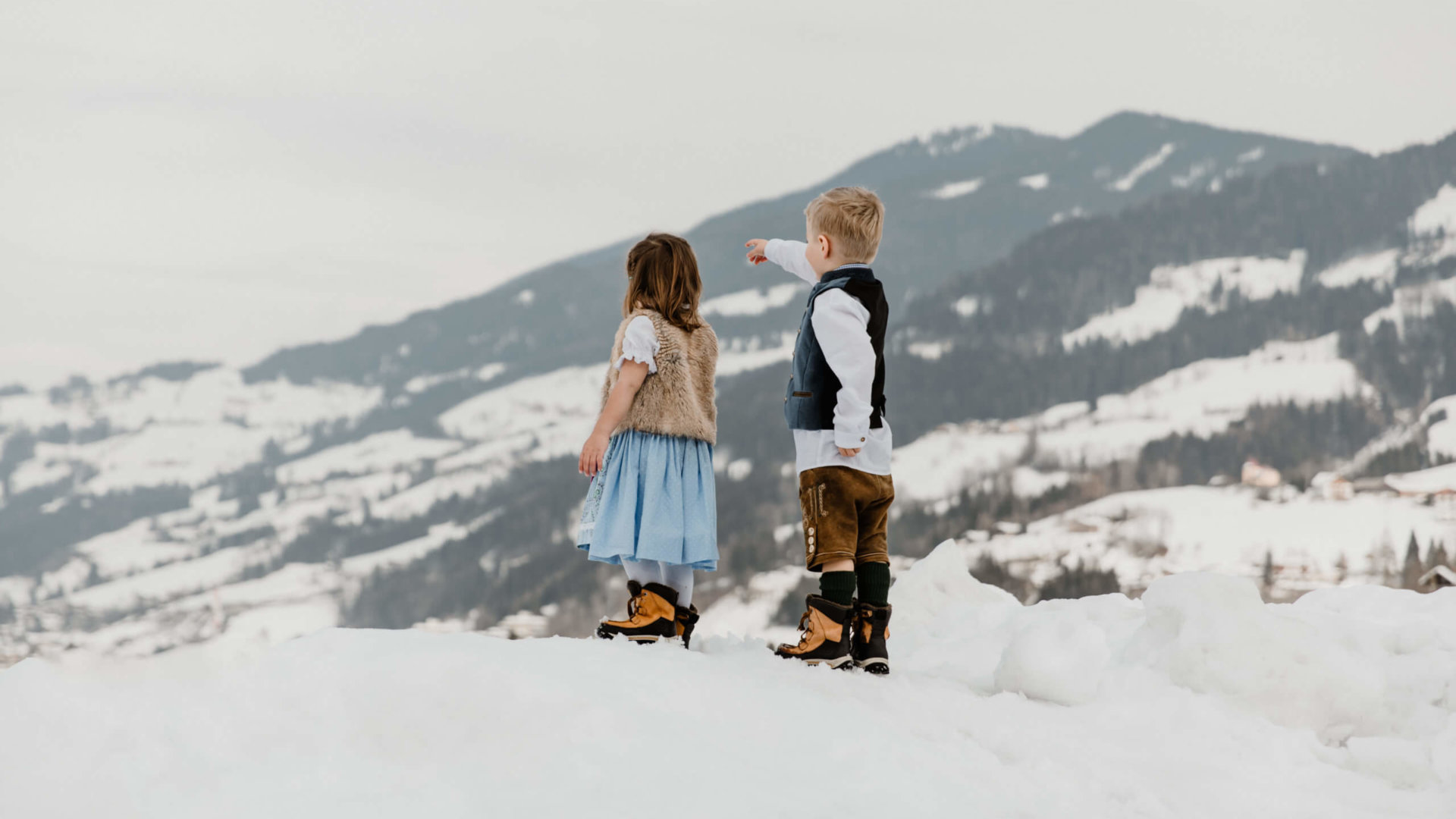 Wieshof Kids im Schnee