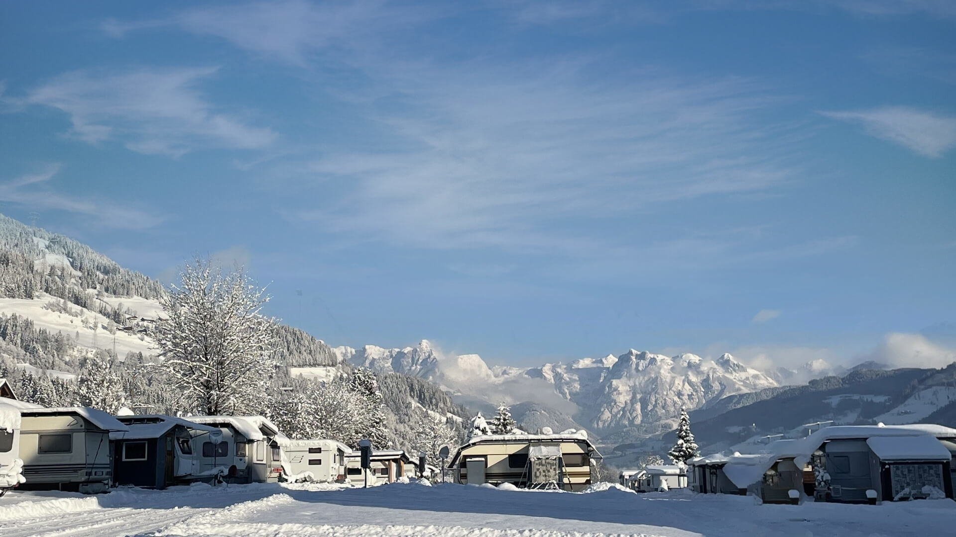 Wieshof Camping im Winter